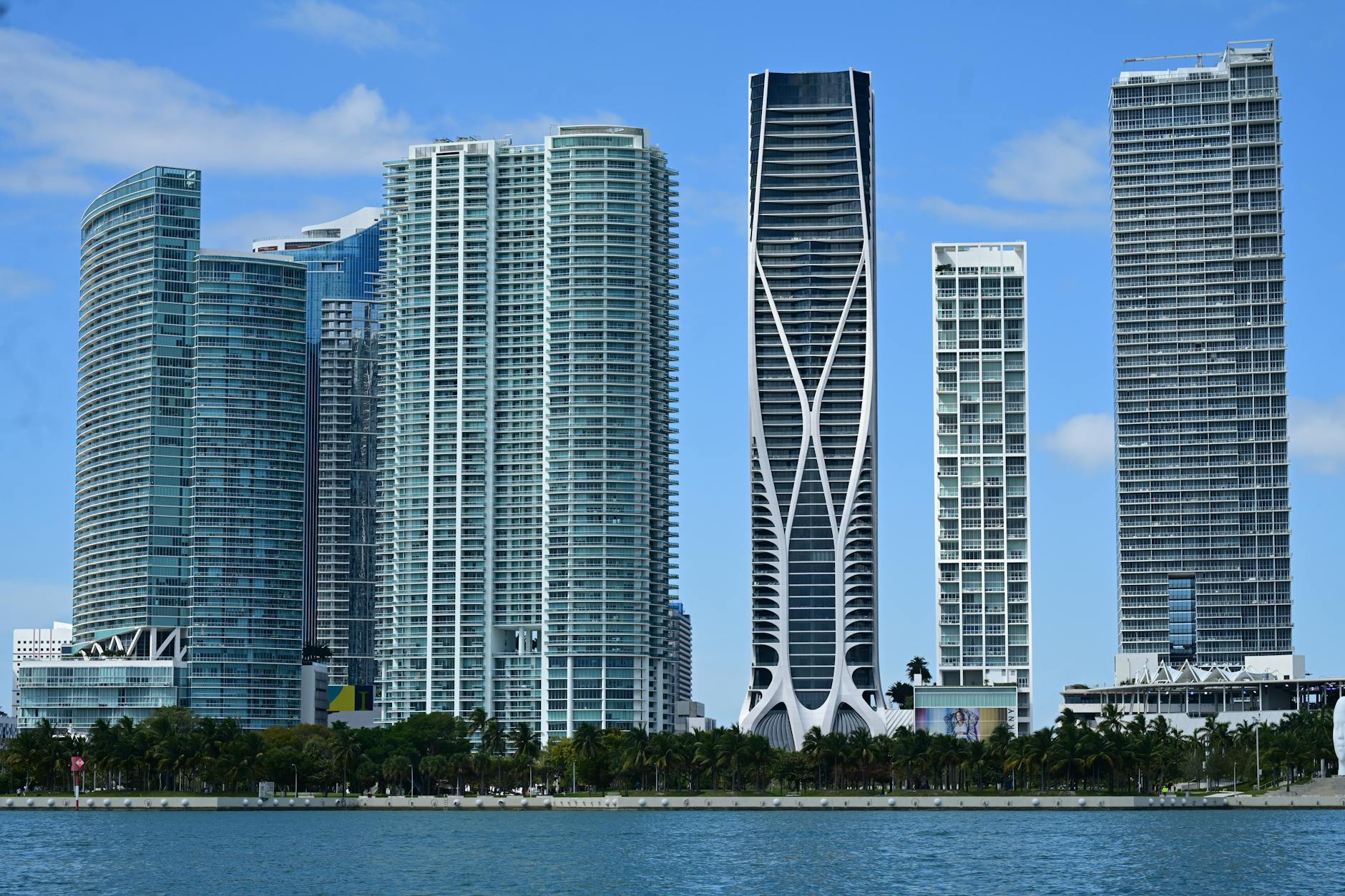 Gleaming skyscrapers of the Brickell neighborhood in Miami