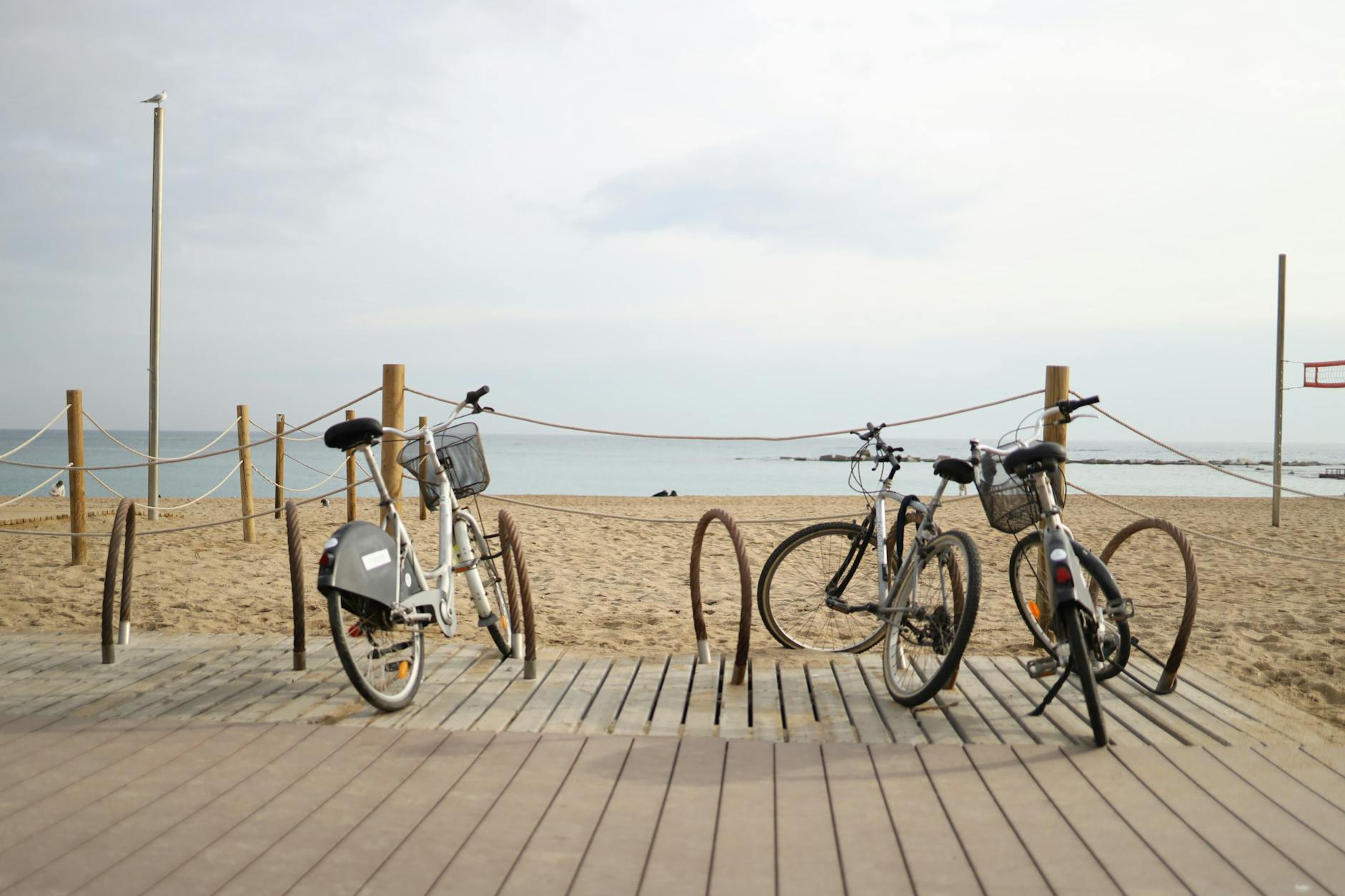 Runners and cyclists on the oceanfront Beachwalk path in North Beach Miami