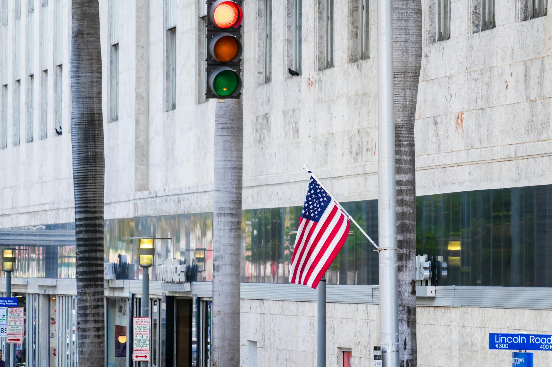 Pedestrian Lincoln Road Mall in South Beach Miami