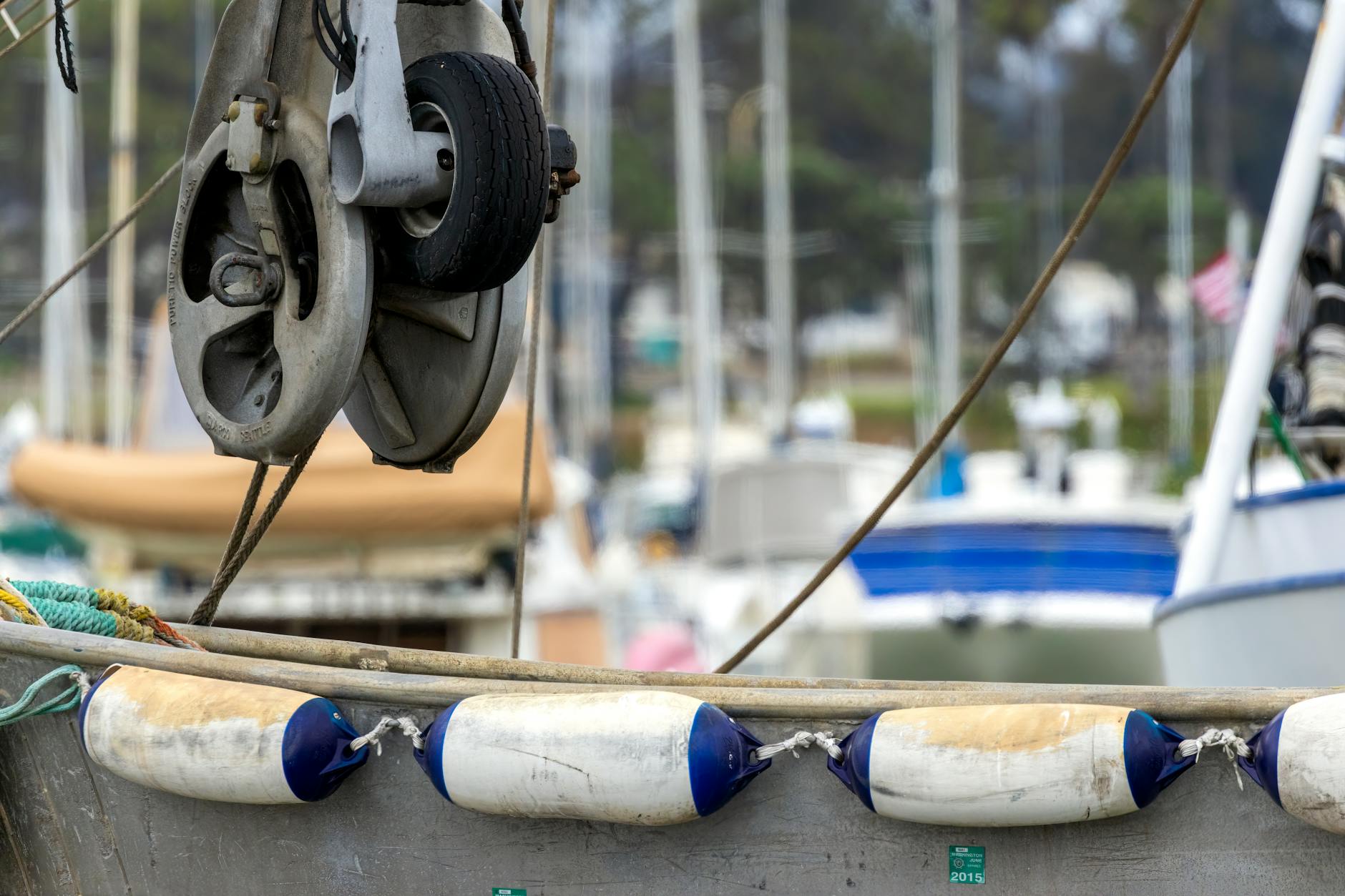 Sportfishing boats lined up at a Miami marina ready to depart