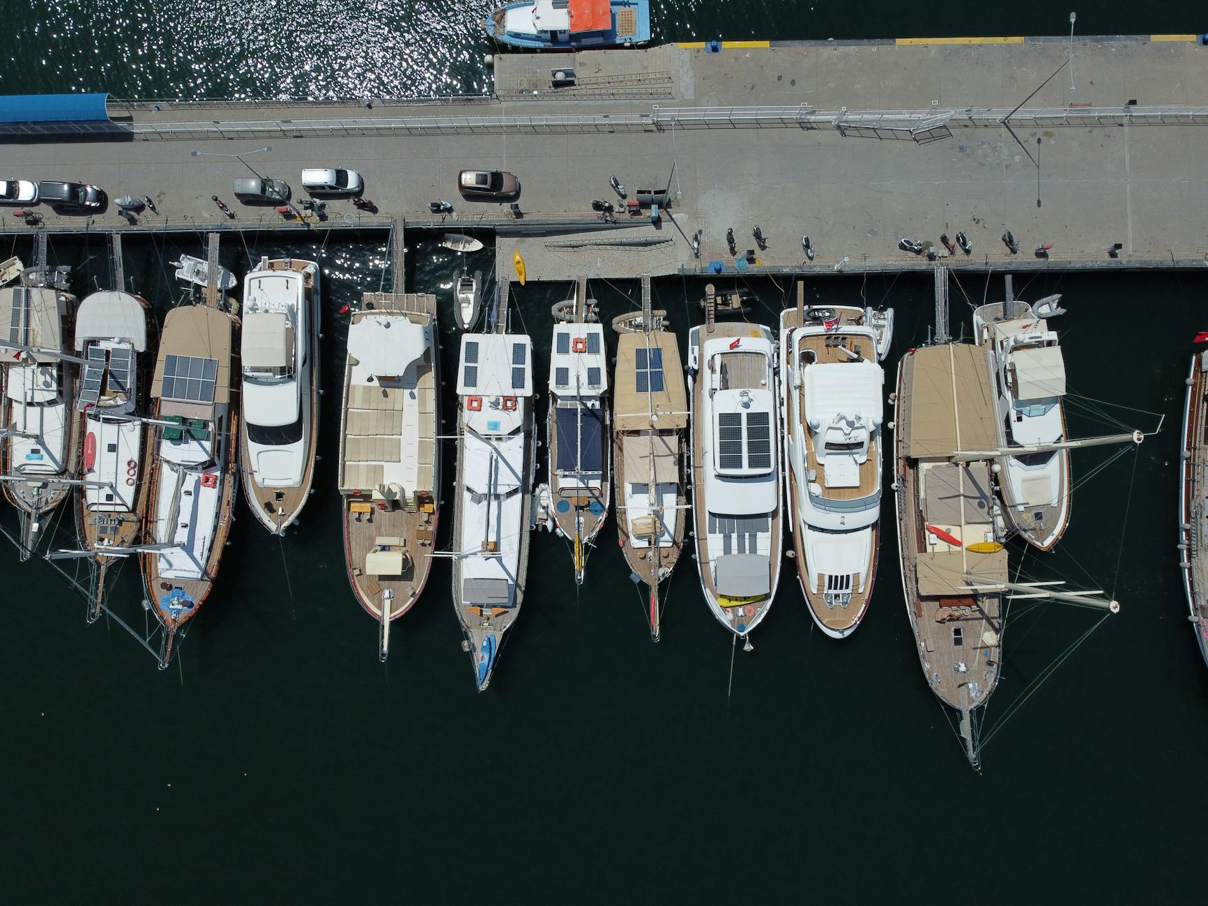 Luxury yachts at the Miami International Boat Show