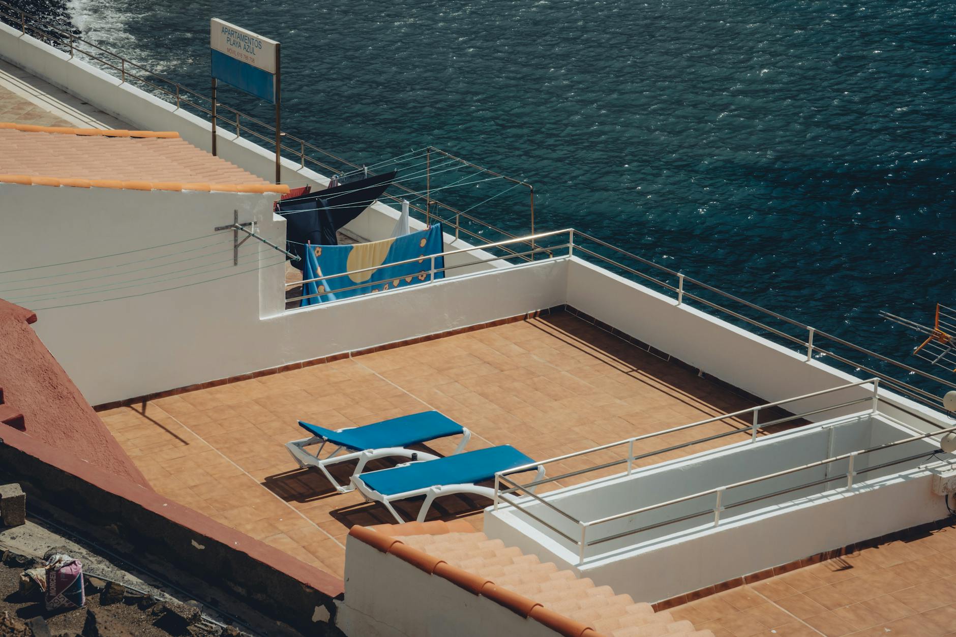 Ocean view from a South Beach rooftop terrace