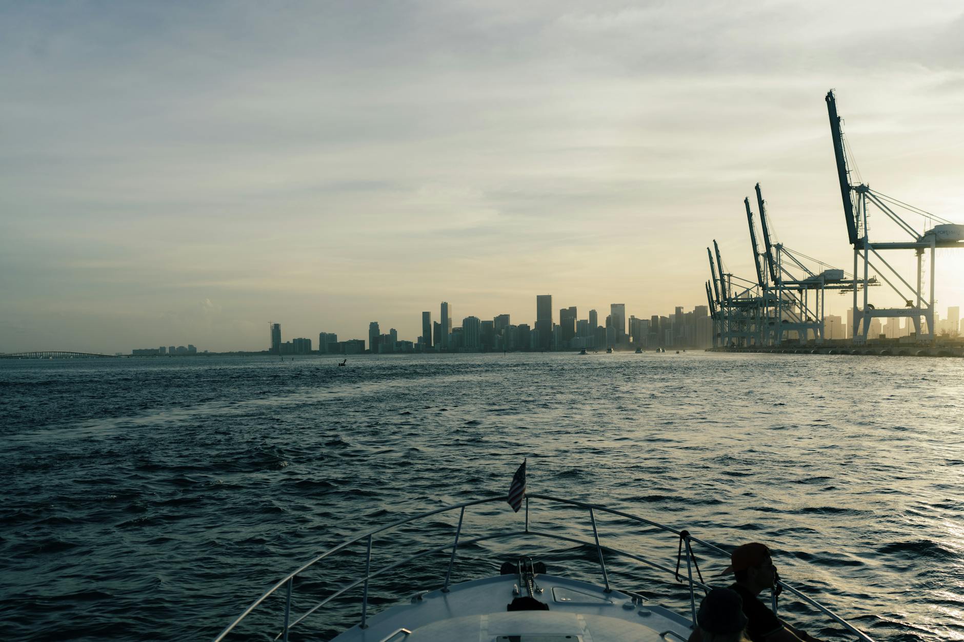 sunset cruise miami skyline waterfront