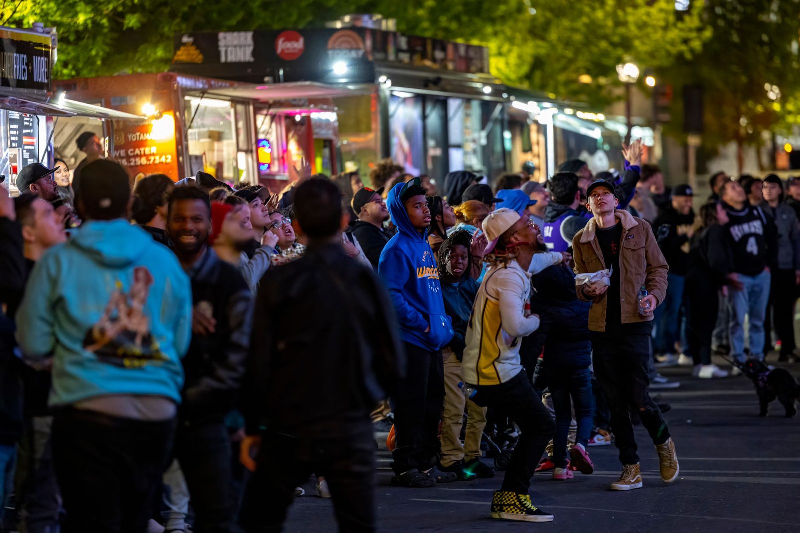 food truck serving customers